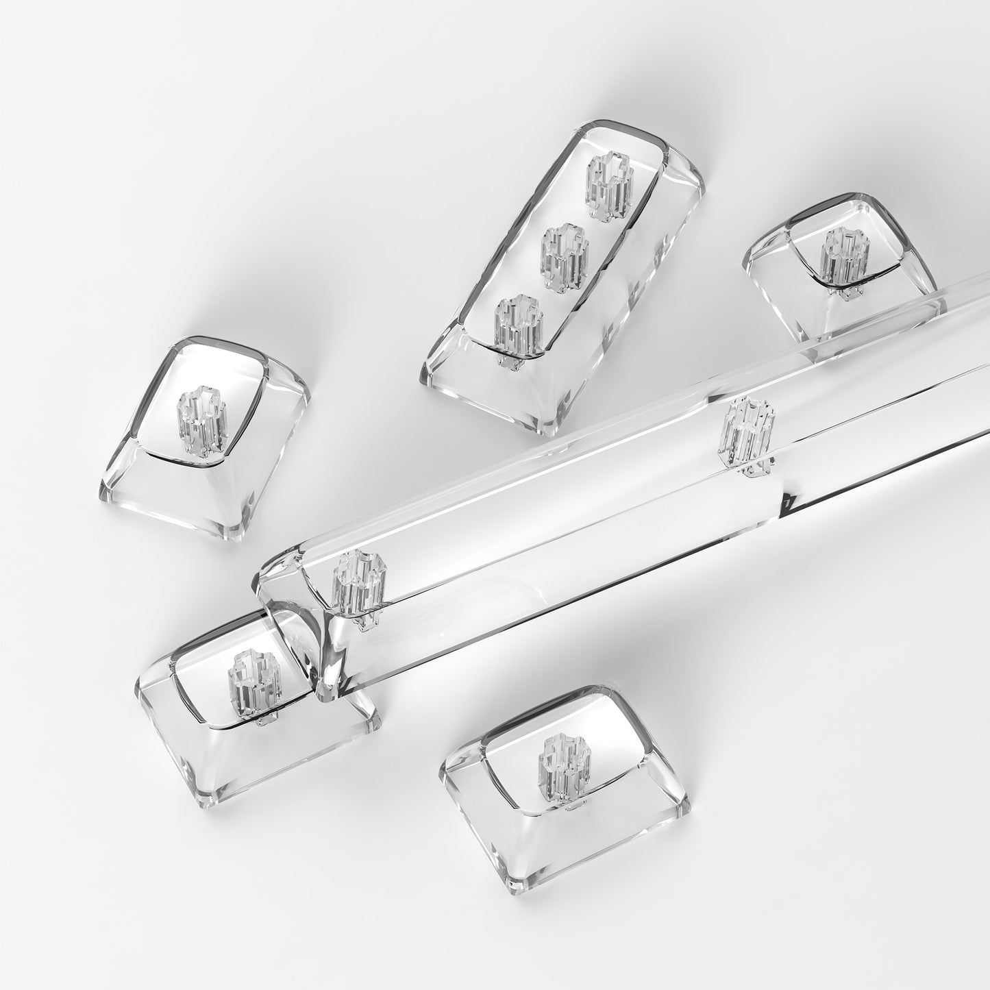 GITOPER G2 MINI 68 Keys Transparent Mechanical Keyboard Crystal Keycaps with Kailh MX Ice Sea Spirit Switch
