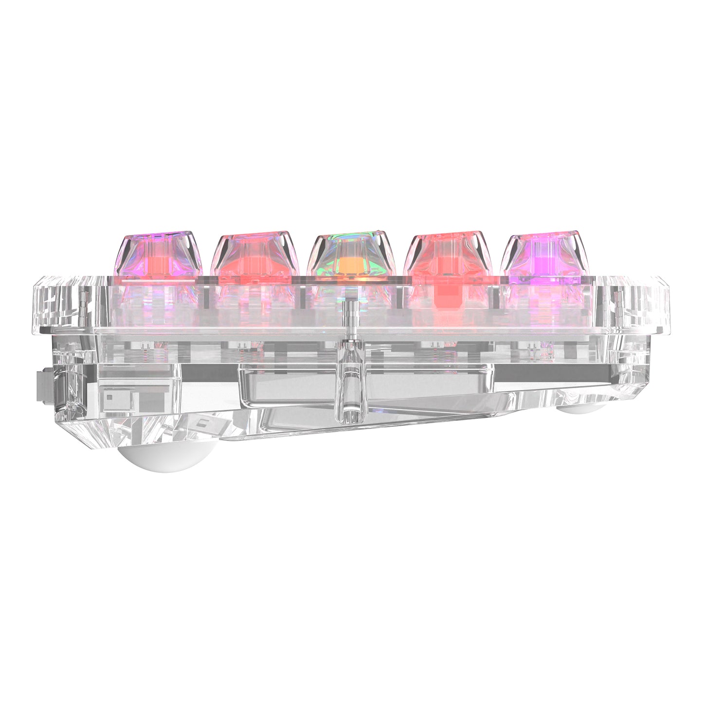GITOPER G2 MINI 68 Keys Transparent Mechanical Keyboard Crystal Keycaps with Kailh MX Ice Sea Spirit Switch