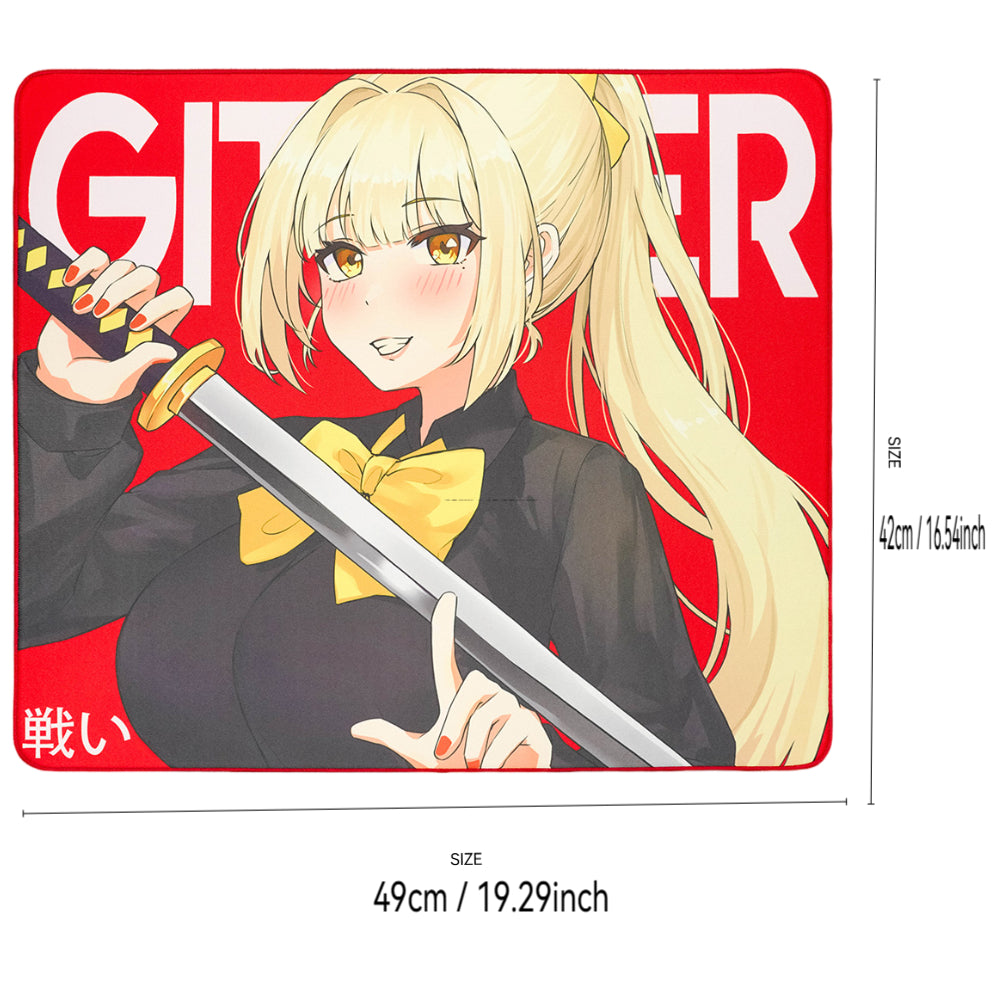 GITOPER 2Dアートワーク アニメ風ゲーミングマウスパッド - 刹那 コントロール 第一形態(Type-I) - コントロール