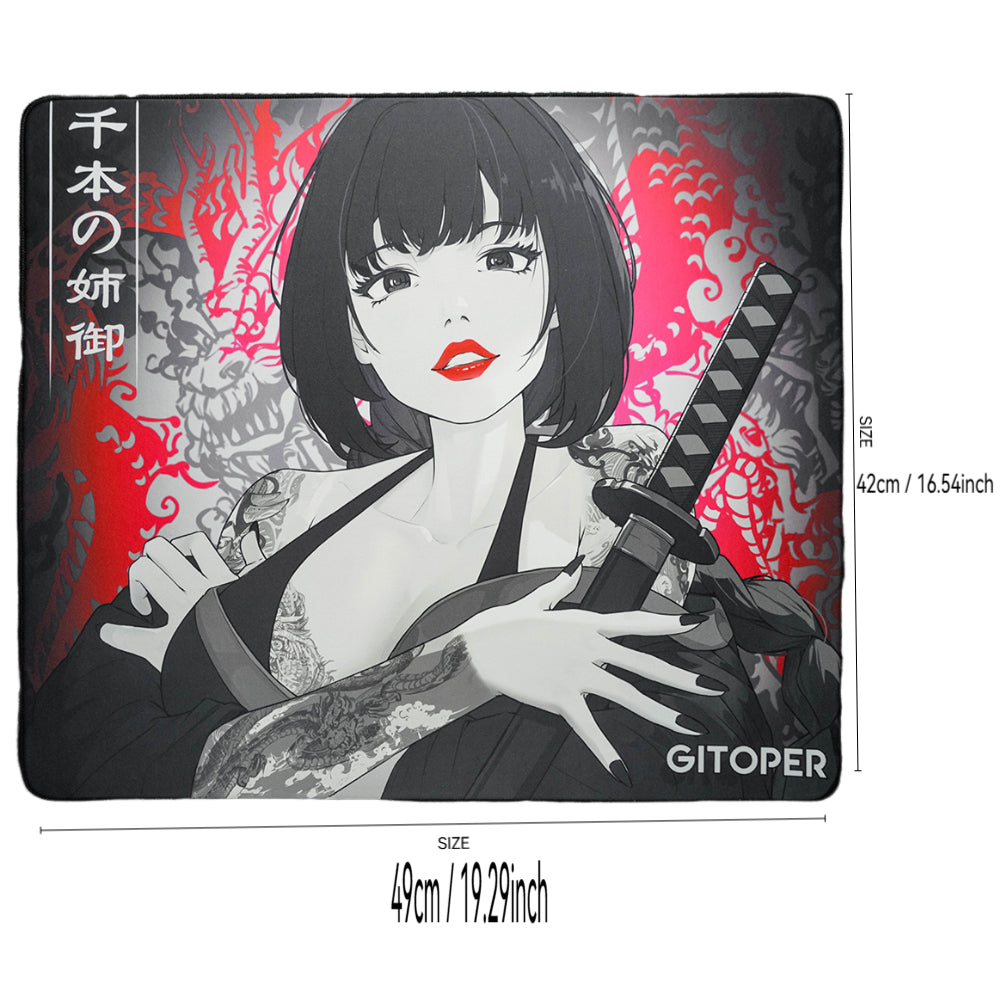 GITOPER 2Dアートワーク アニメ風ゲーミングマウスパッド - 千本ロイヤルガールズ / 第三形態(Type-III) - コントロール