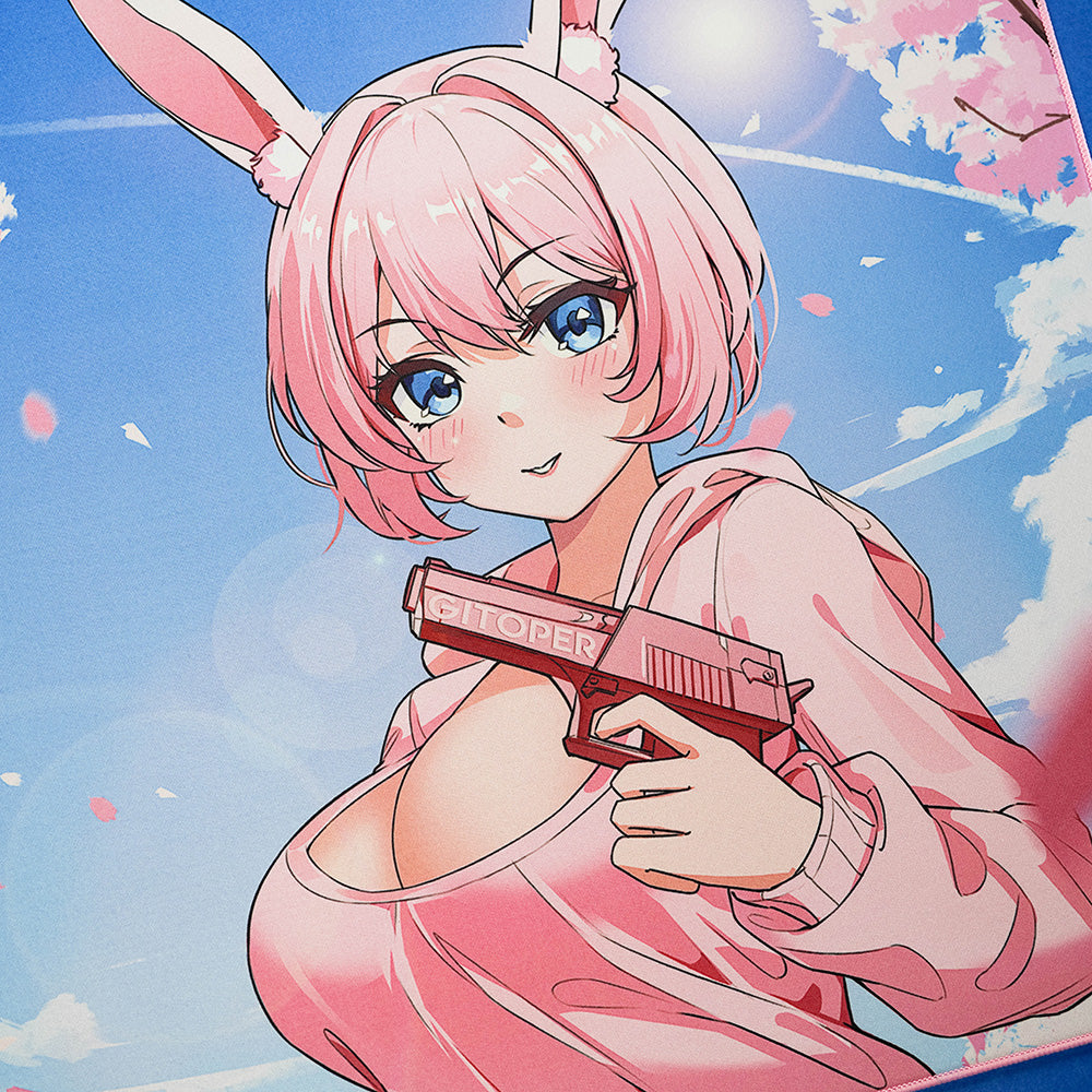 GITOPER 2D Artwork Anime-inspired Gaming Mouse Pad Sakura Rabbit Police /Second Form(Type-II)-Control Waterproof Surface