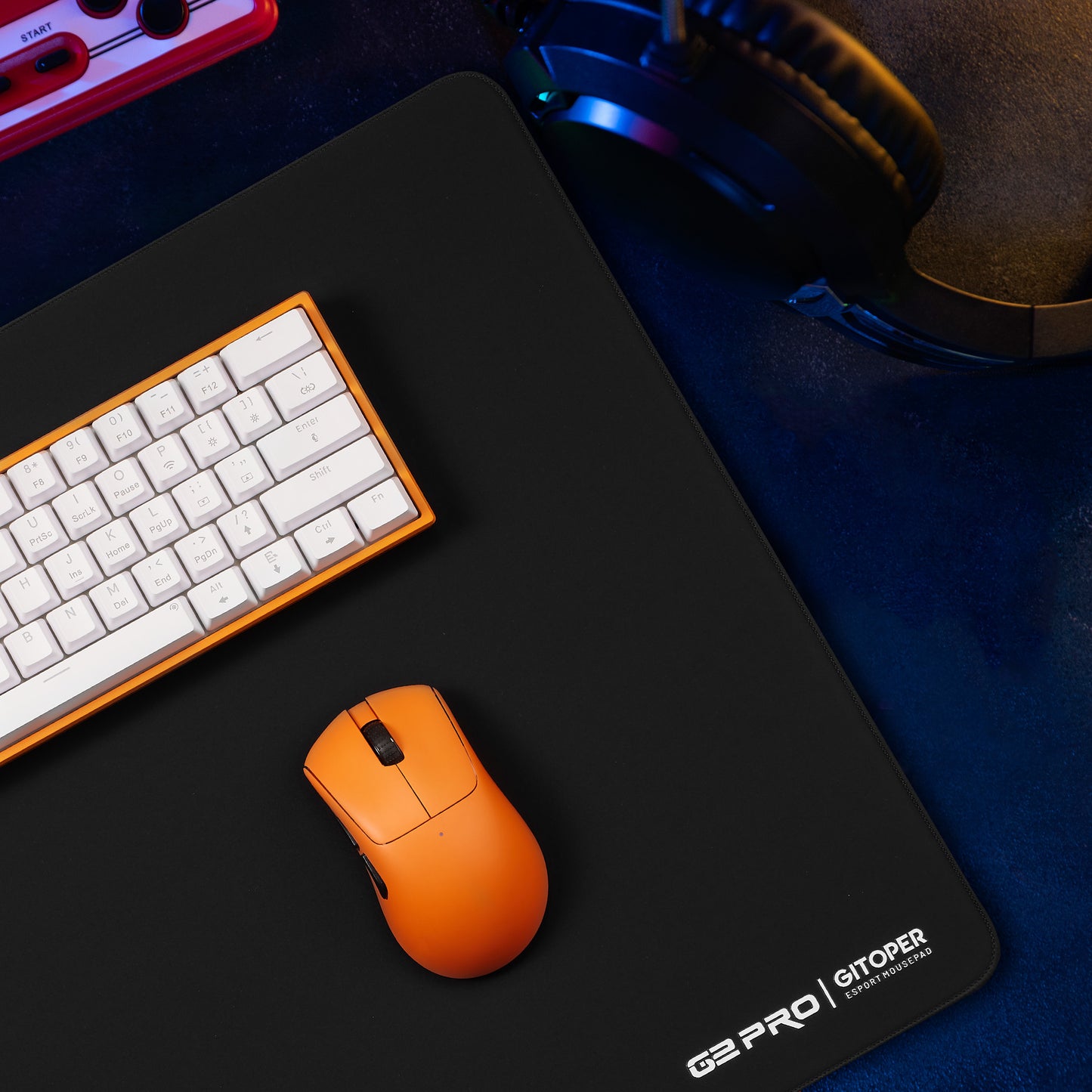 GITOPER G2 PRO XL ゲーミングマウスパッド 490x420mm - 精密コントロール/スピードサーフェス、eスポーツ&FPSゲーム用ノンスリップソフトベース