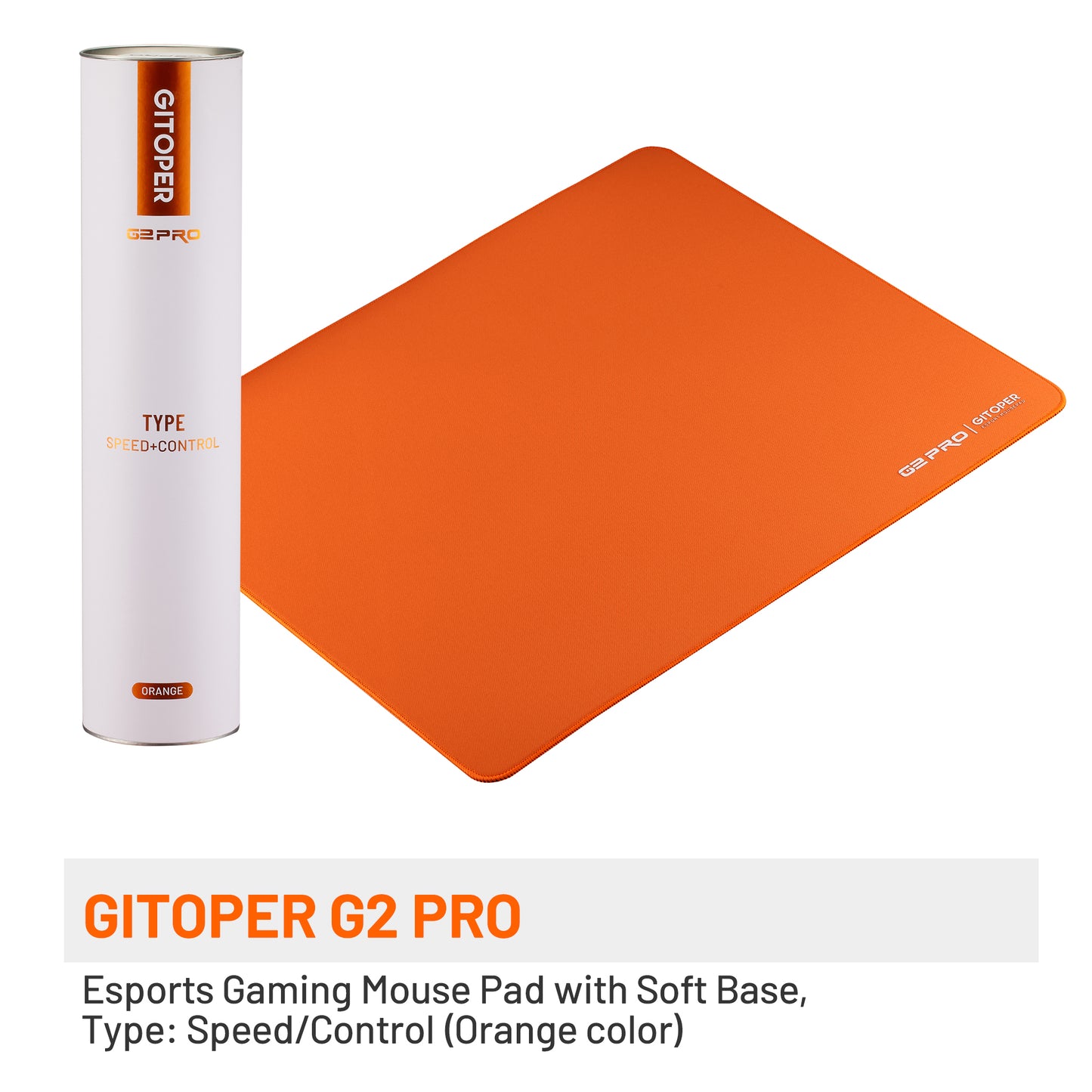 GITOPER G2 PRO XL ゲーミングマウスパッド 490x420mm - 精密コントロール/スピードサーフェス、eスポーツ&FPSゲーム用ノンスリップソフトベース