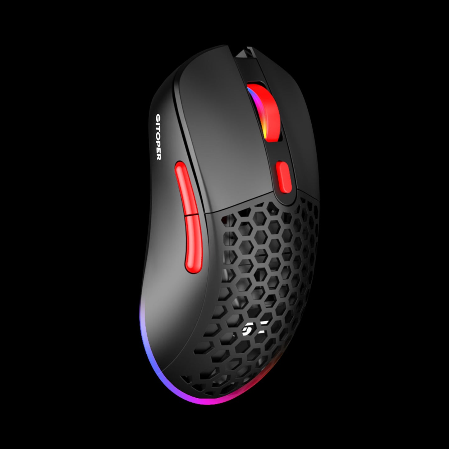 GITOPER G3 Light Weight Wireless DIY Gaming Black Mouse