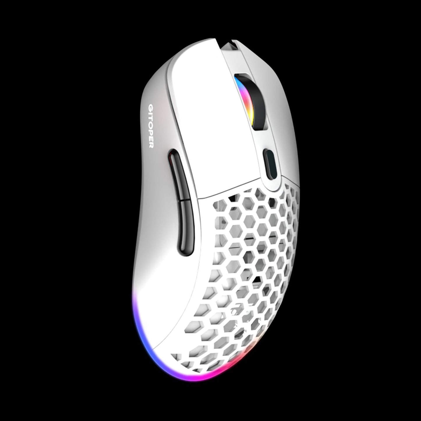 GITOPER G3 Light Weight Wireless DIY Gaming White Mouse