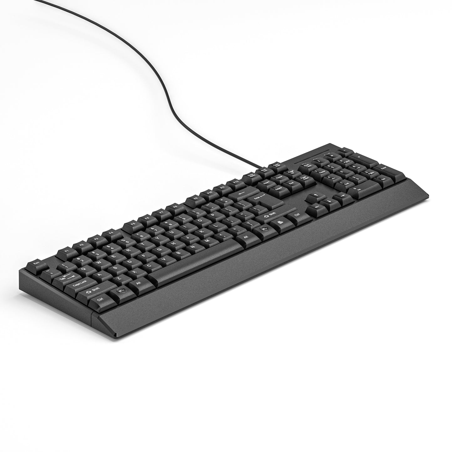 GITOPER GPK188 Wired Keyboard, Full-Sized, QWERTY Layout-Black