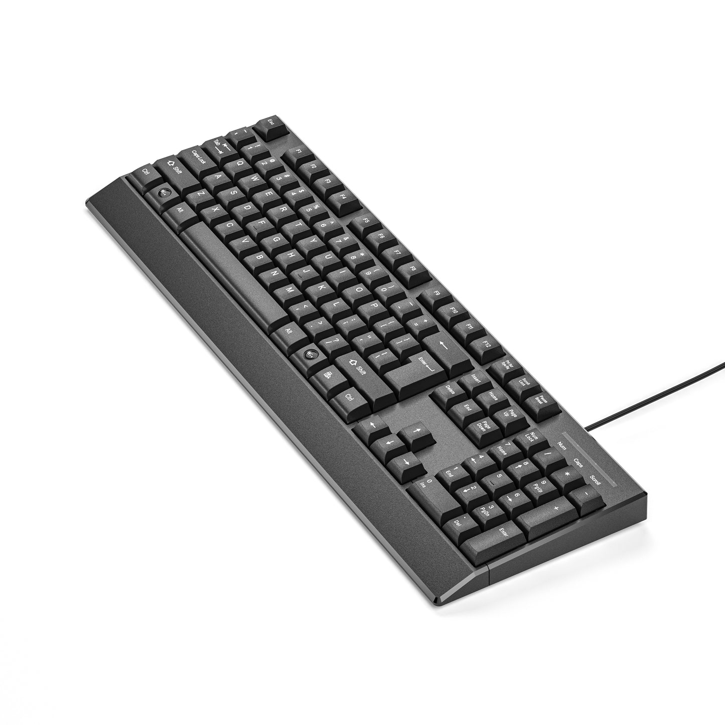 GITOPER GPK188 Wired Keyboard, Full-Sized, QWERTY Layout-Black