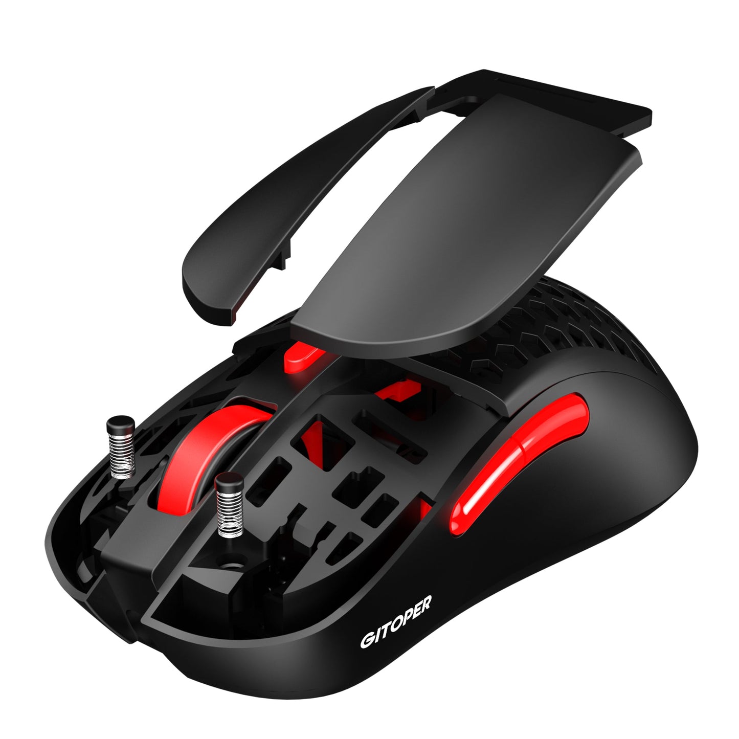 GITOPER G3 Light Weight Wireless DIY Gaming Red Mouse