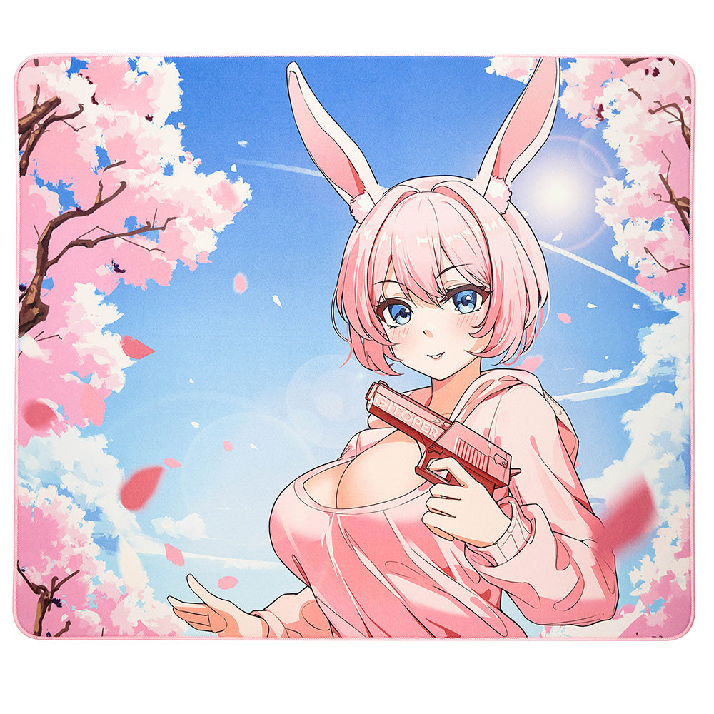 GITOPER 2D Artwork Anime-inspired Gaming Mouse Pad Sakura Rabbit Police /Second Form(Type-II)-Control Waterproof Surface