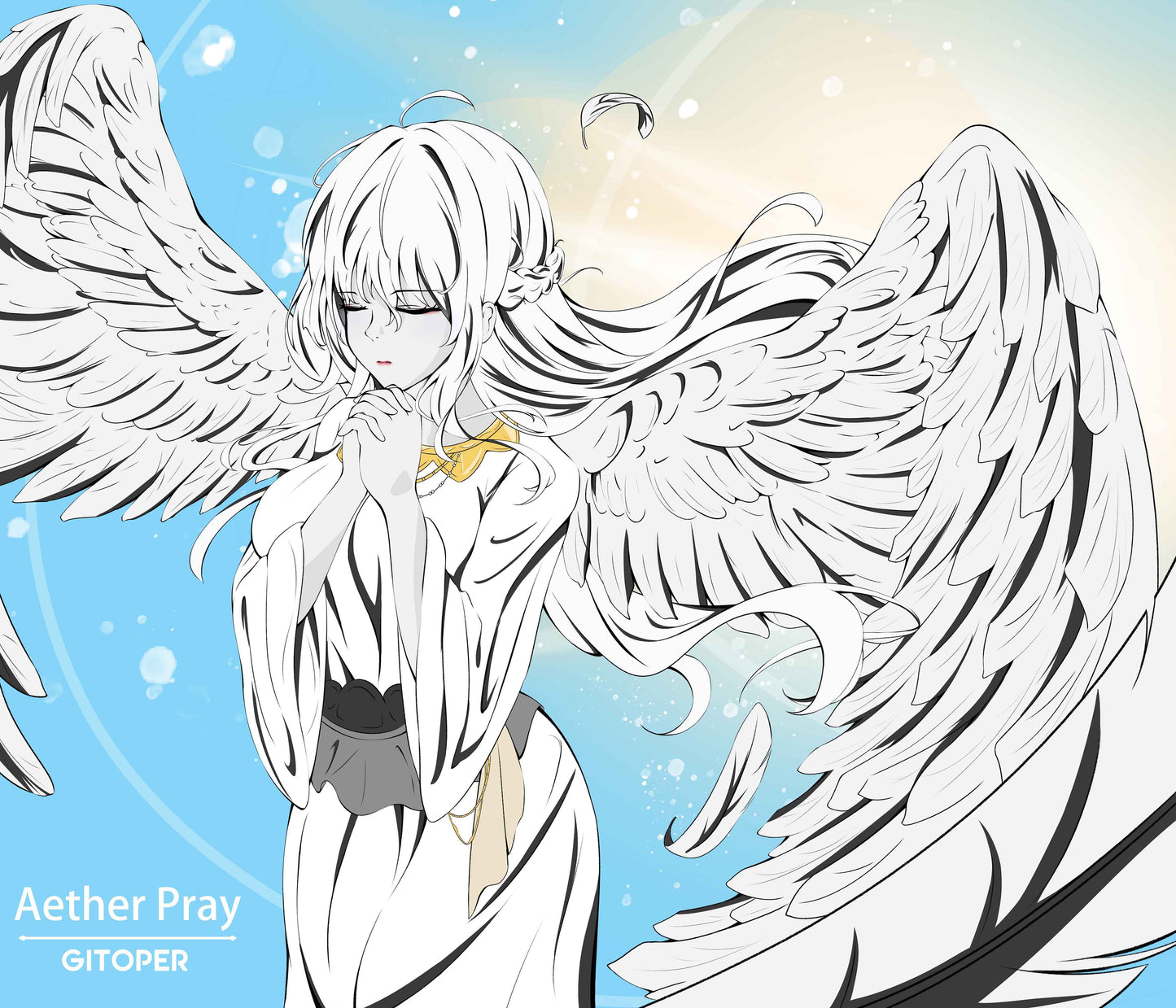 GITOPER AETHER PRAY Anime Gaming Mouse Pad - Pro Control Surface